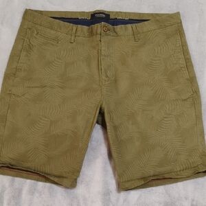 Scotch & Soda Green Flat Front Chino Shorts
